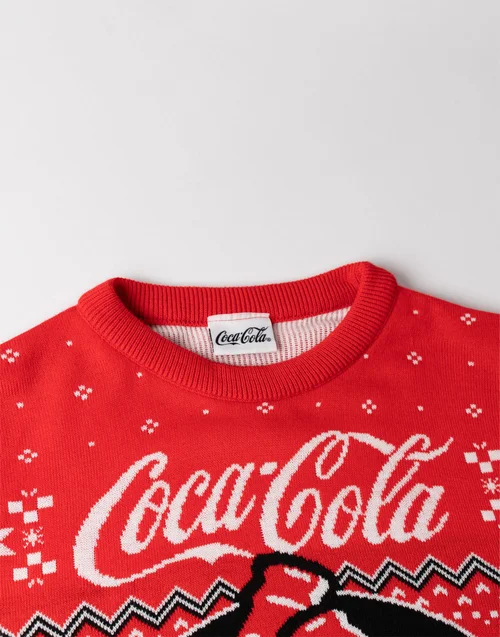 Vanilla Underground Coca Cola Logo Adults Red Christmas Jumper - S Image 5