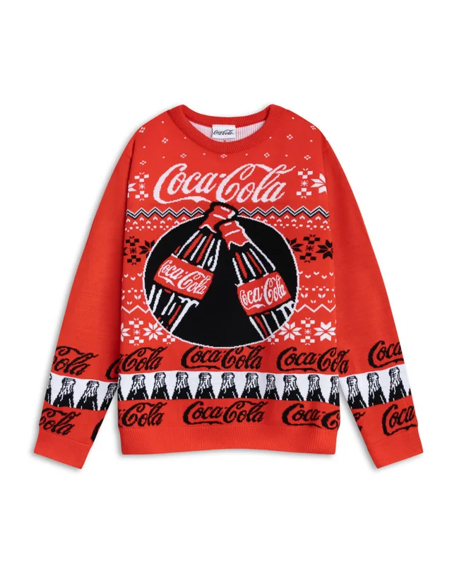 Vanilla Underground Coca Cola Logo Adults Red Christmas Jumper