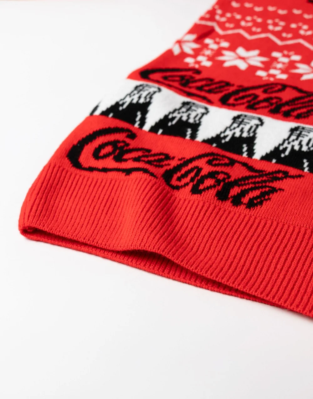 Vanilla Underground Coca Cola Logo Adults Red Christmas Jumper - S Image 4