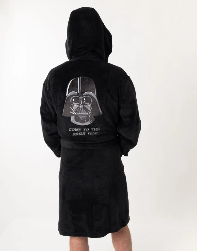 Vanilla Underground Star Wars Darth Vader Adults Black Hooded Bathrobe