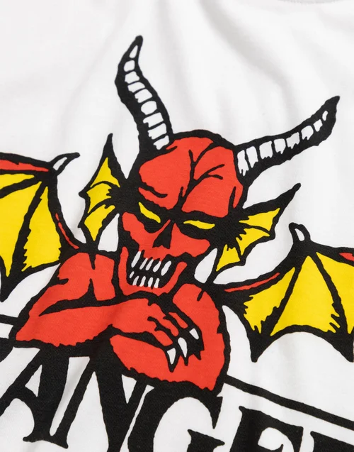 Vanilla Underground Stranger Things Logo Adults White S/Sleeve Long Leg Pyjama Set - Extra Large Image 5