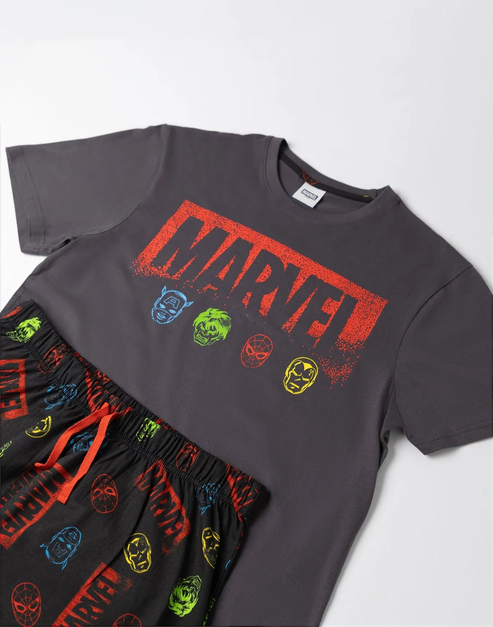 Vanilla Underground Disney Marvel Adults Multicoloured Short Sleeve Long Leg Pyjama Set - Small Image 5