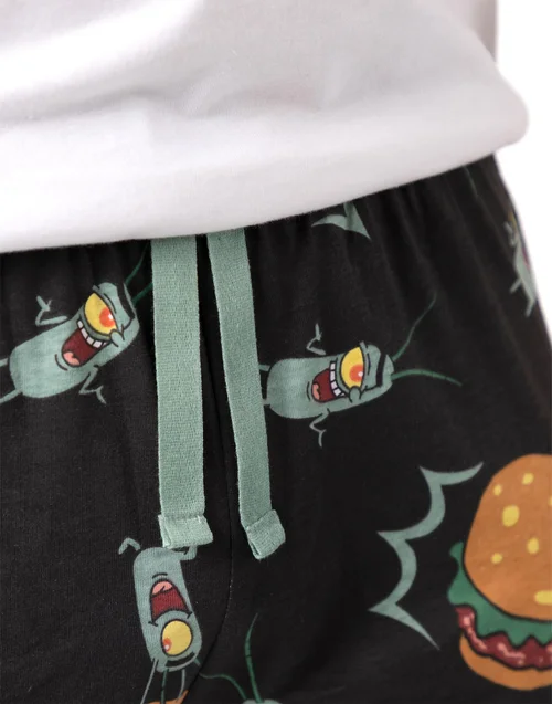 Vanilla Underground SpongeBob SquarePants Plankton Adults Multicoloured Lounge Pants - Small Image 5