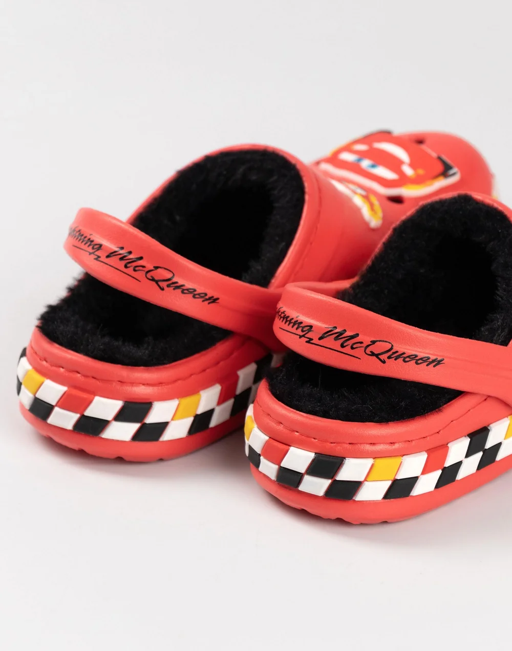 Vanilla Underground Disney Cars Lightning McQueen Fur Lined Kids Red Clogs (Younger 8-Older 2) - 9 Infants Image 2