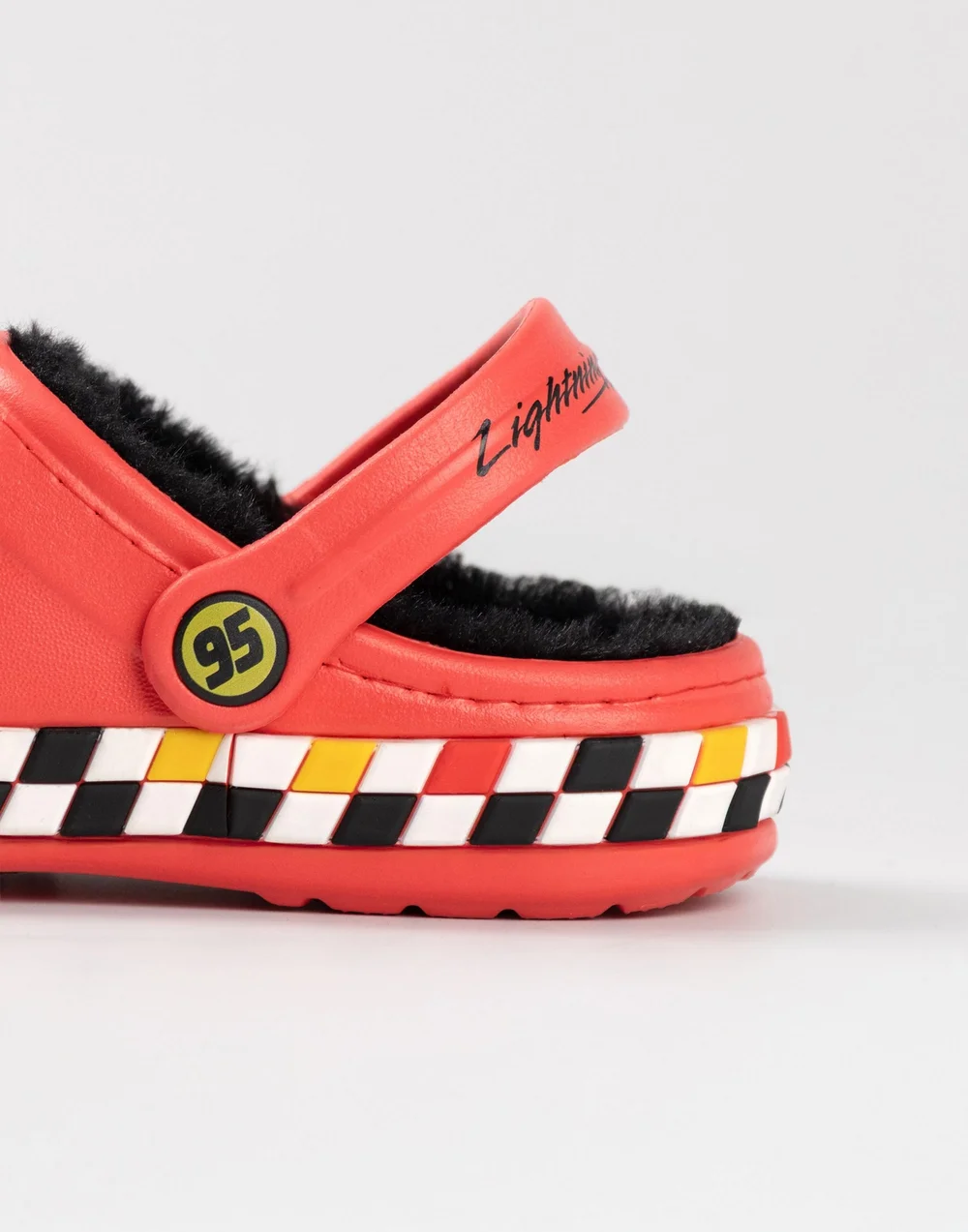 Vanilla Underground Disney Cars Lightning McQueen Fur Lined Kids Red Clogs (Younger 8-Older 2) - 9 Infants Image 5