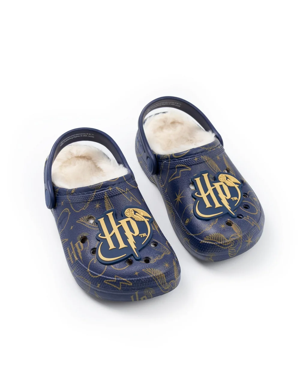 Vanilla Underground Harry Potter Kids Fur Lined Navy Clogs (Older 12-5) - 5 Infants Image 1