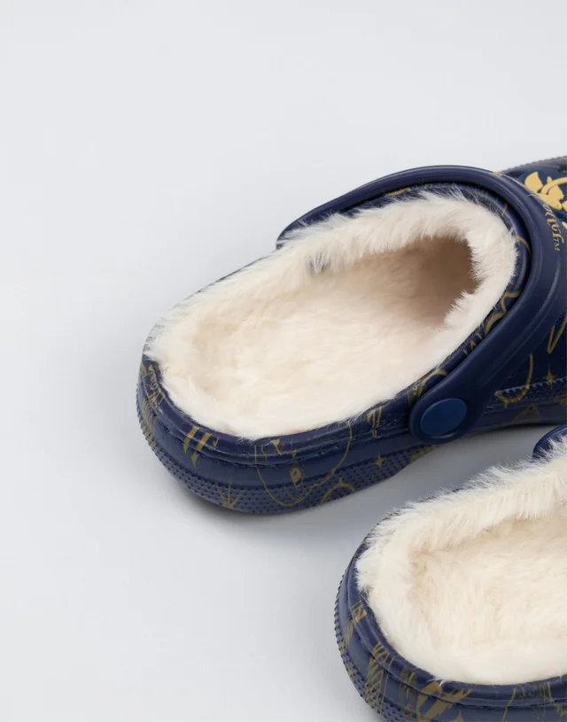 Vanilla Underground Harry Potter Kids Fur Lined Navy Clogs (Older 12-5)