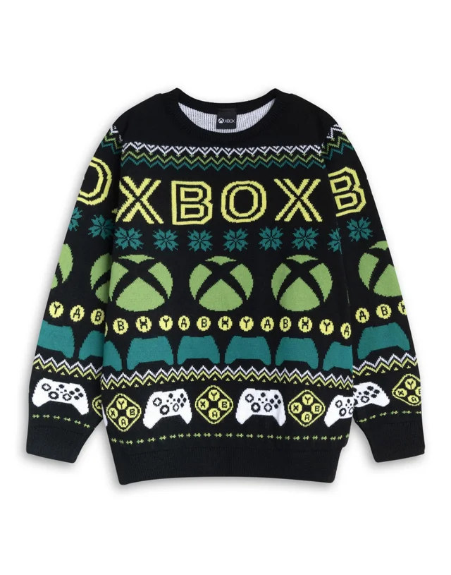 Vanilla Underground Xbox Logo Kids Multicoloured Christmas Jumper (5-14yrs)