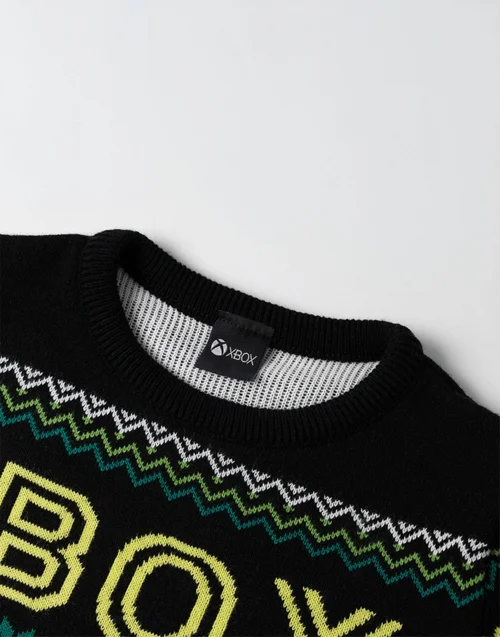 Vanilla Underground Xbox Logo Kids Multicoloured Christmas Jumper (5-14yrs) - 9-10 Yrs Image 5