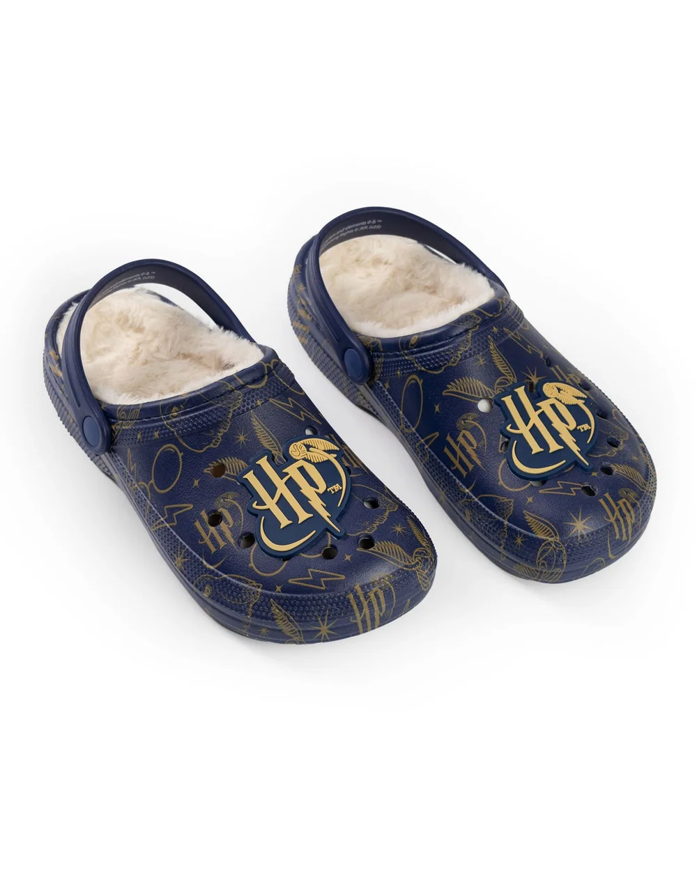 Vanilla Underground Harry Potter Logo Fur Lined Adults Navy Clogs - 5 Image 1