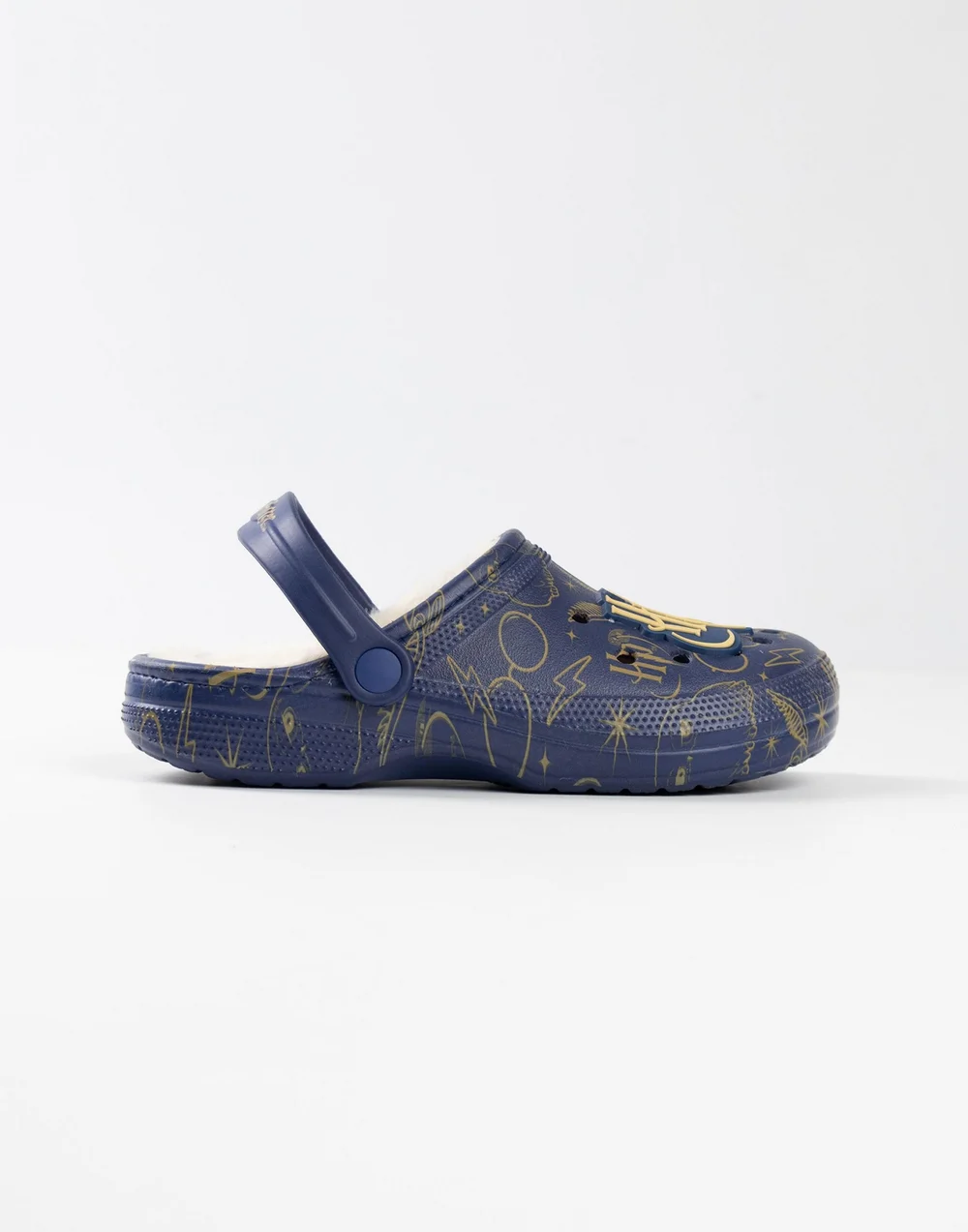 Vanilla Underground Harry Potter Logo Fur Lined Adults Navy Clogs - 5 Image 3