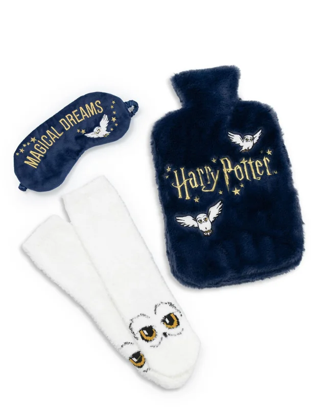 Vanilla Underground Harry Potter Character Adults Navy Hot Water Bottle Gift Set