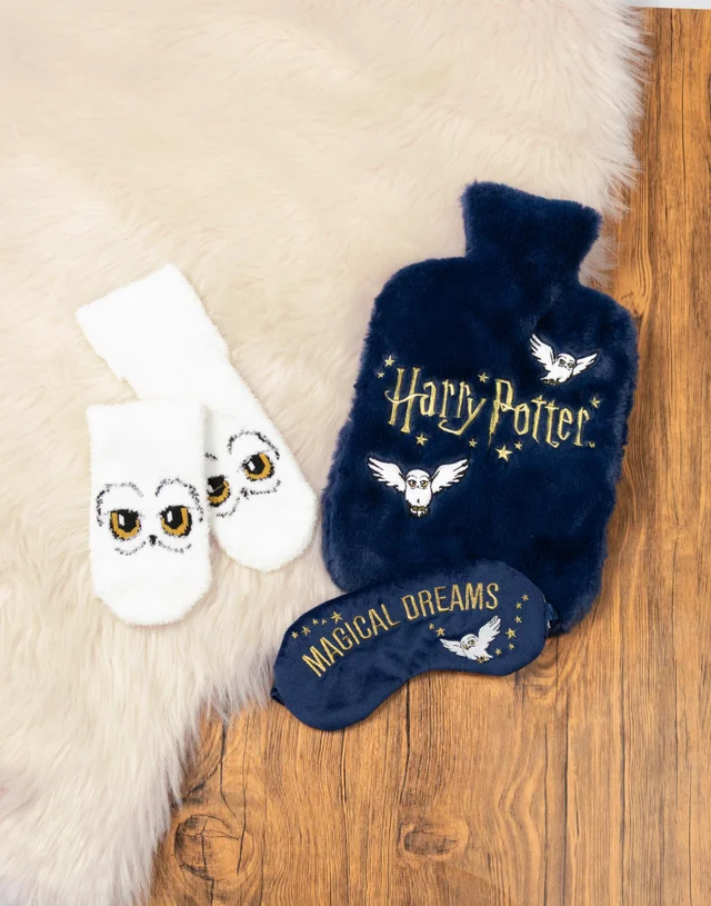 Vanilla Underground Harry Potter Character Adults Navy Hot Water Bottle Gift Set