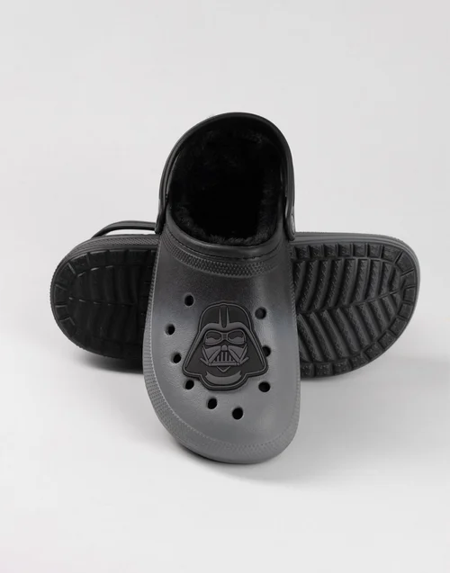 Vanilla Underground Star Wars Darth Vader Fur Lined Adults Black Clogs - 8 UK - 9 Image 4