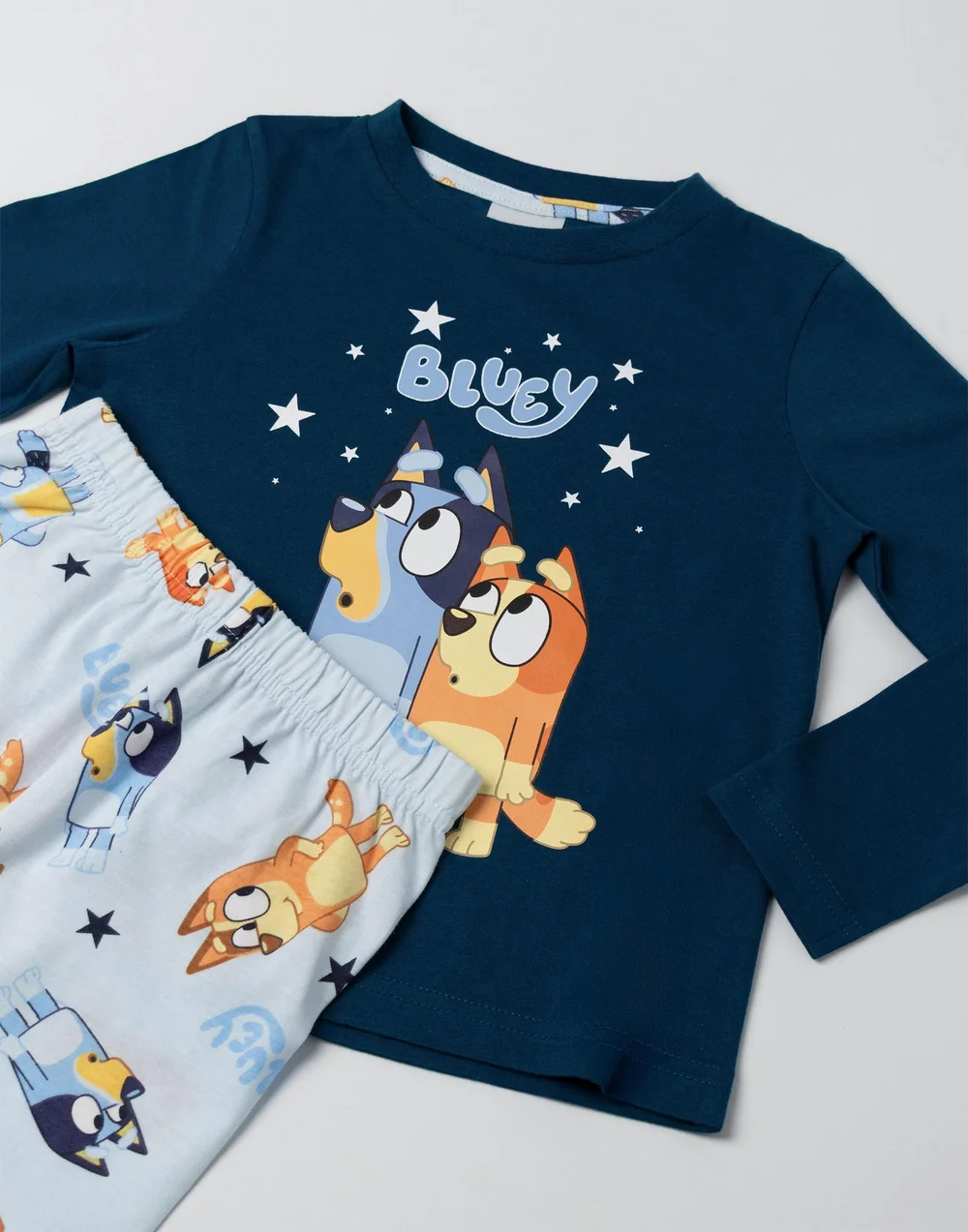 Vanilla Underground Bluey Kids Navy 'Family' Long Pyjama Set (18mnths-7yrs) - 18 - 24 Months Image 4
