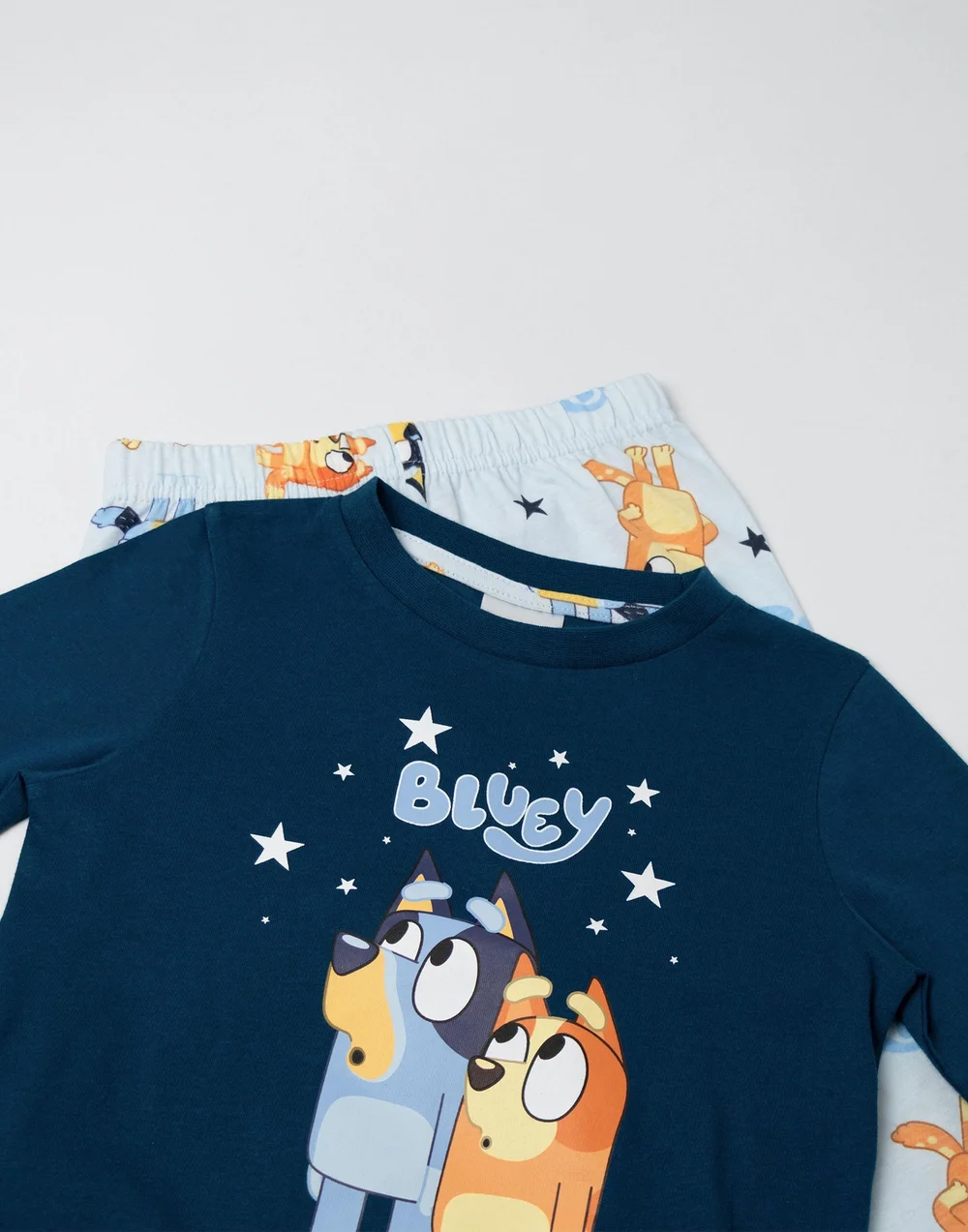 Vanilla Underground Bluey Kids Navy 'Family' Long Pyjama Set (18mnths-7yrs) - 18 - 24 Months Image 3