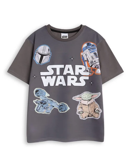 Vanilla Underground Star Wars Character Kids Grey Pyjama Set (5-14yrs) - Age 9-10 Years Image 3