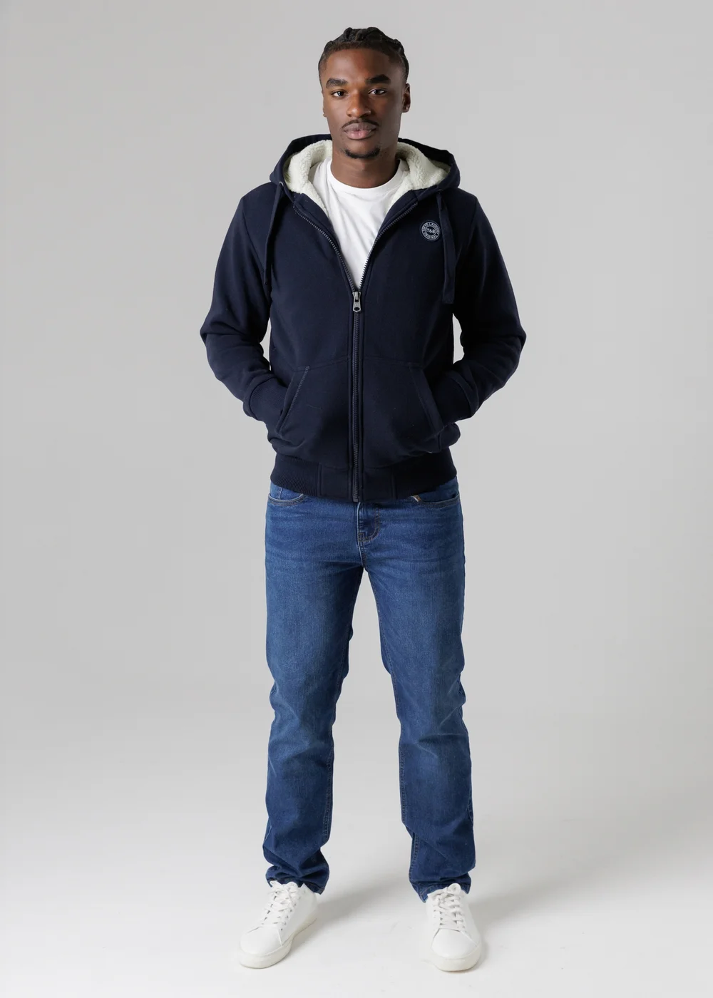 Tokyo Laundry Heren Fairwell Hoodies Gemeleerd Marineblauw Tokyo Laundry Heren Fairwell Hoodies Gemeleerd Marineblauw