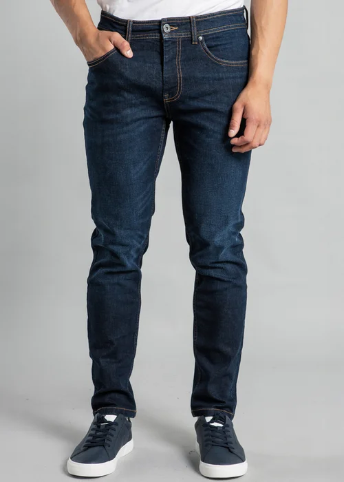 Tokyo Laundry Dark Blue Slim Fit Cotton Blend Jeans - 30/L30 Image 1