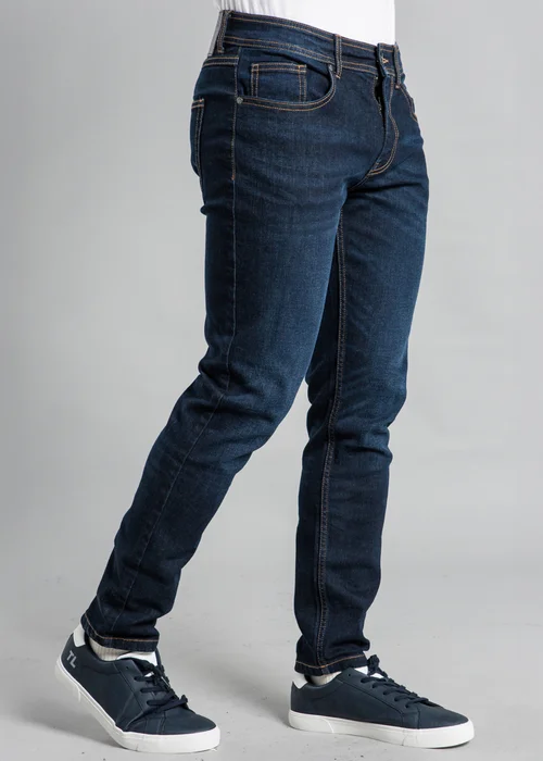Tokyo Laundry Dark Blue Slim Fit Cotton Blend Jeans - 30/L30 Image 4