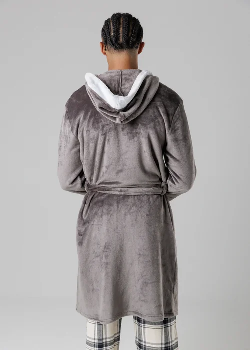 Tokyo Laundry Dark Grey Plush Dressing Gown - Medium Image 2