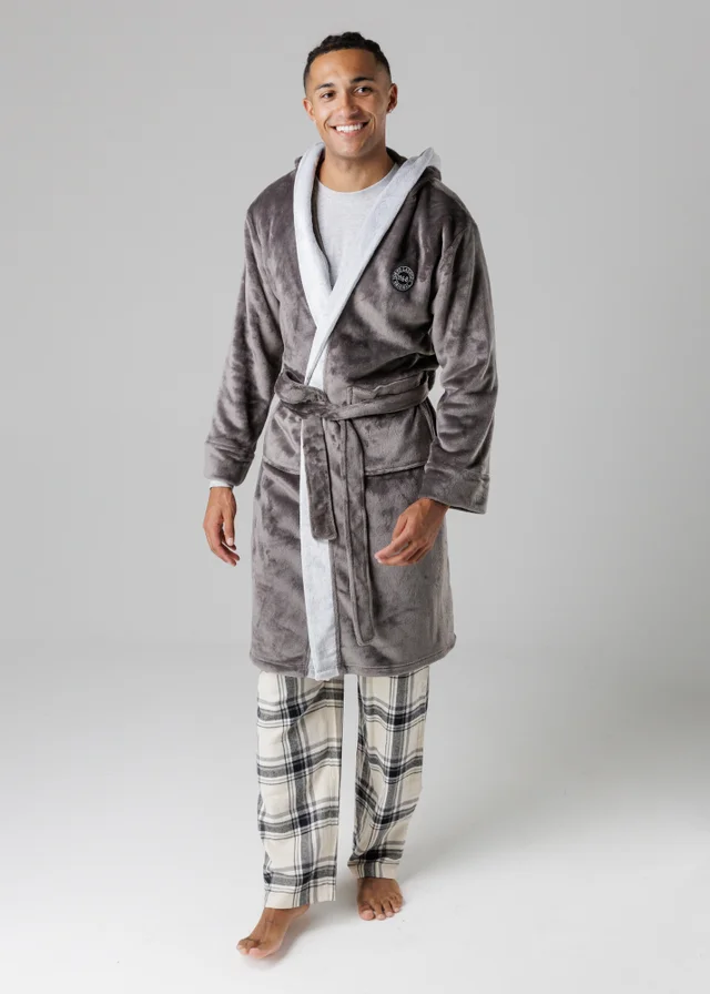Tokyo Laundry Dark Grey Plush Dressing Gown