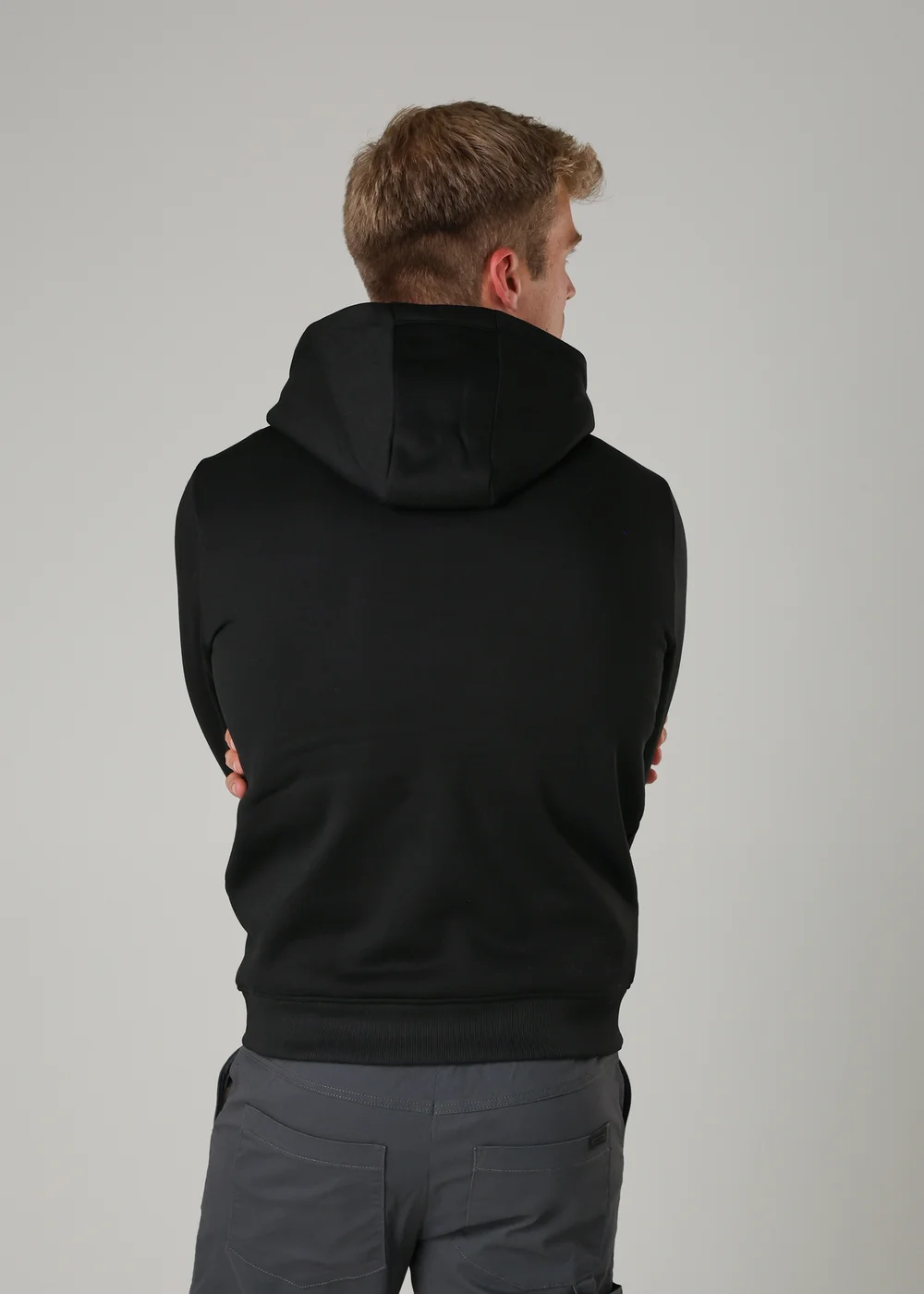 Tokyo Laundry Black Brushed Back Fleece Drawcord Hoody - S Image 2