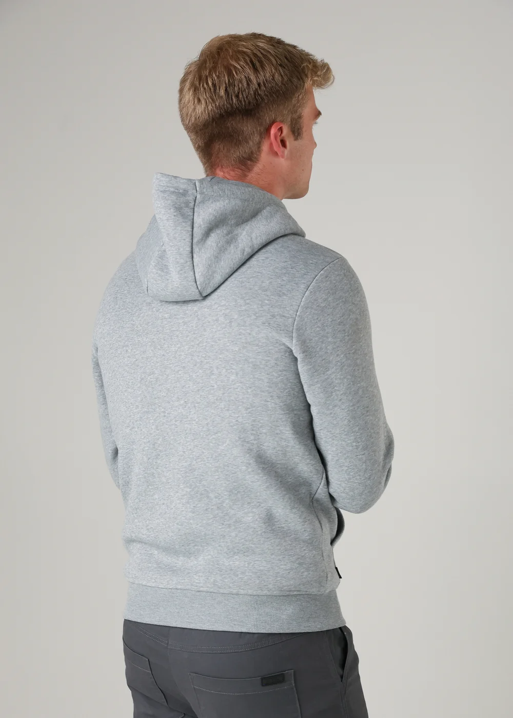 Tokyo Laundry Light Grey Brushed Back Fleece Drawcord Hoody - 2XL Image 2