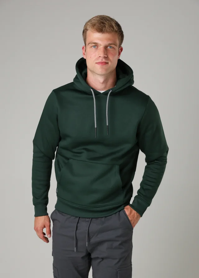 Tokyo Laundry Green Brushed Back Fleece Drawcord Hoody