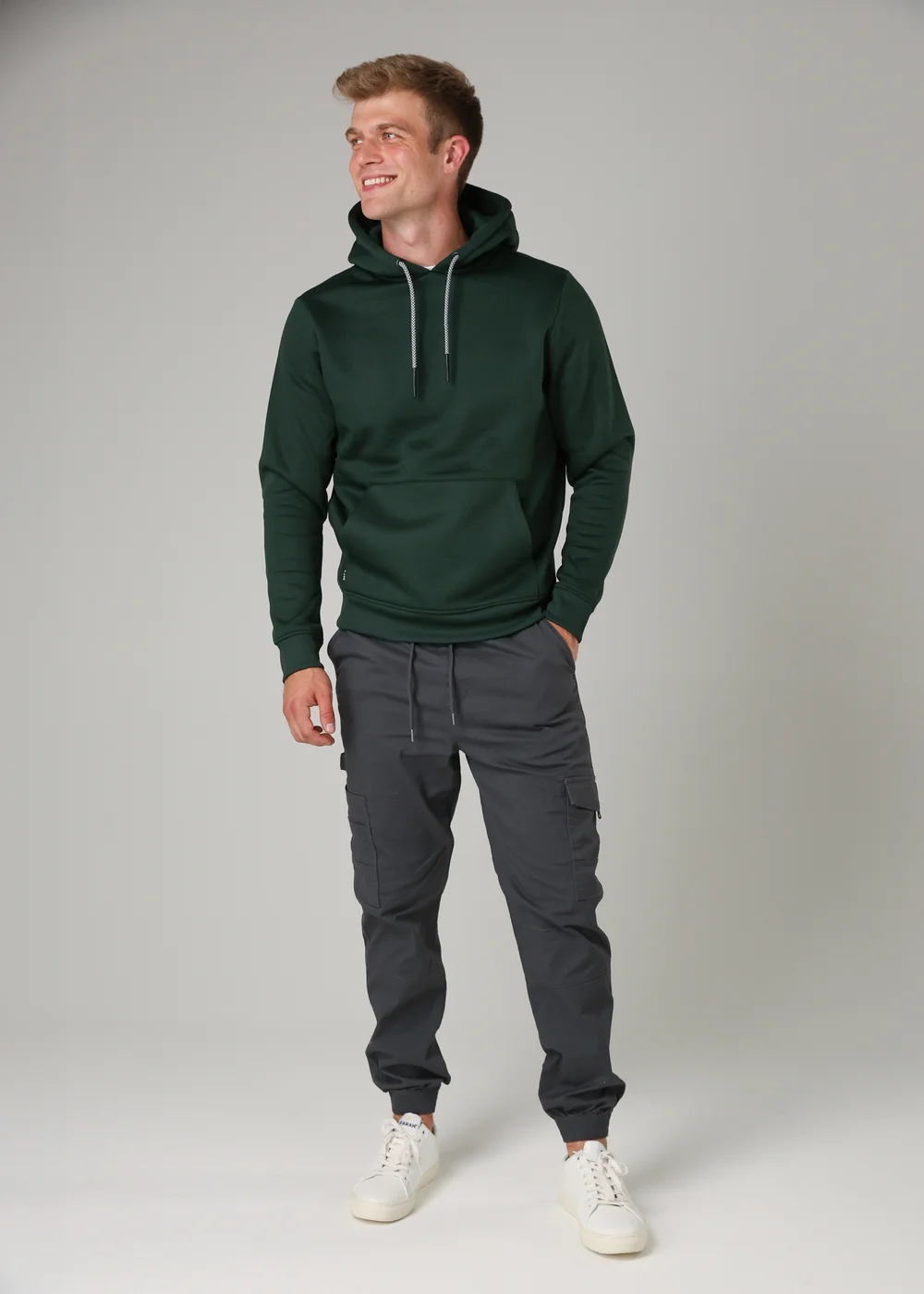 Tokyo Laundry Green Brushed Back Fleece Drawcord Hoody - L Image 3