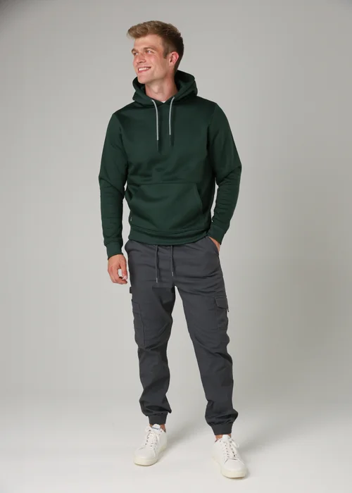 Tokyo Laundry Green Brushed Back Fleece Drawcord Hoody - L Image 3