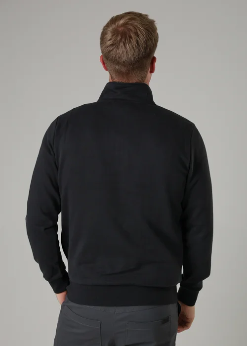 Tokyo Laundry Black Cotton Blend Quarter Zip Sweatshirt - 2XL Image 2