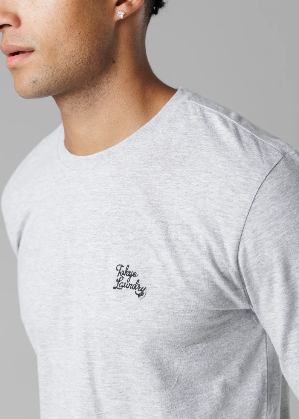 Tokyo Laundry Grey Cotton Crew Neck Pyjama Set - Extra Large Image 4