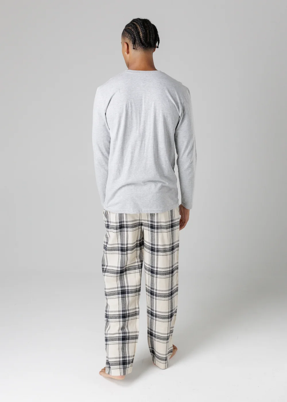Tokyo Laundry Grey Cotton Crew Neck Pyjama Set - Extra Large Image 3