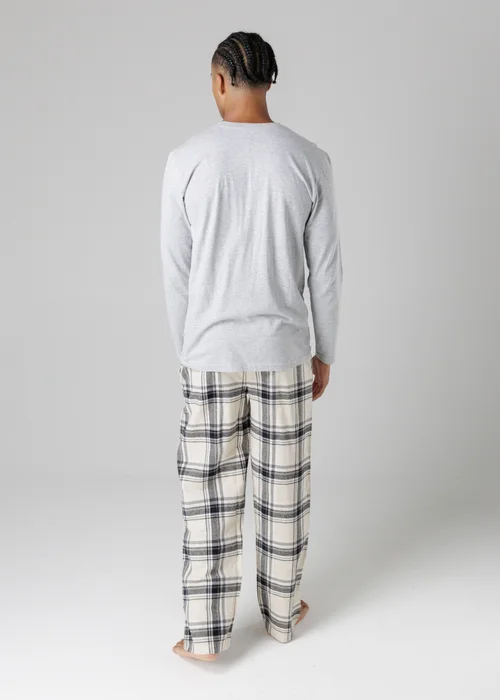 Tokyo Laundry Grey Cotton Crew Neck Pyjama Set - Extra Large Image 3