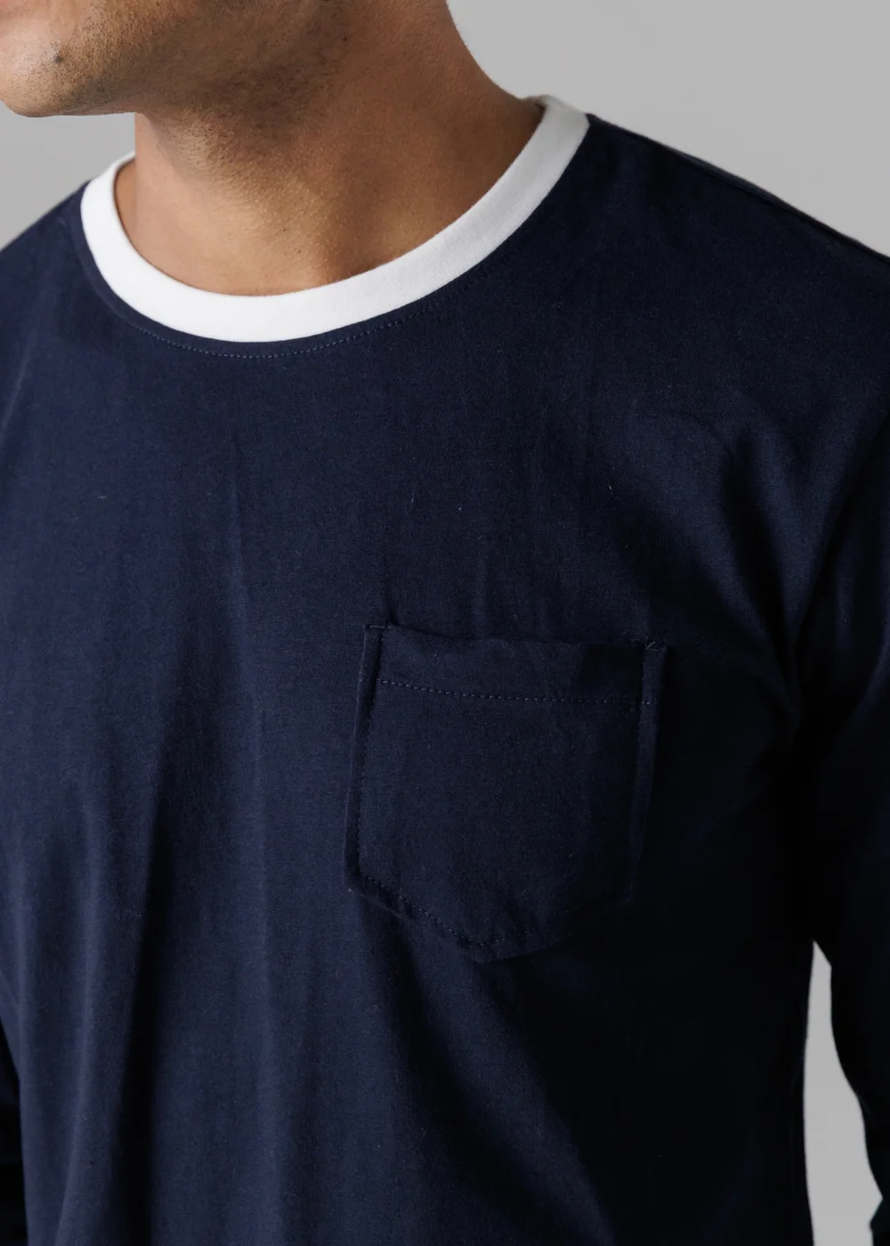 Tokyo Laundry Navy Cotton Crew Neck Pyjama Set - Medium Image 3