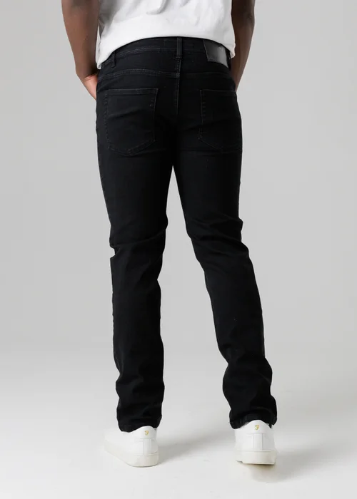 Tokyo Laundry Black Straight Fit Cotton Blend Jeans - 40/L30 Image 2