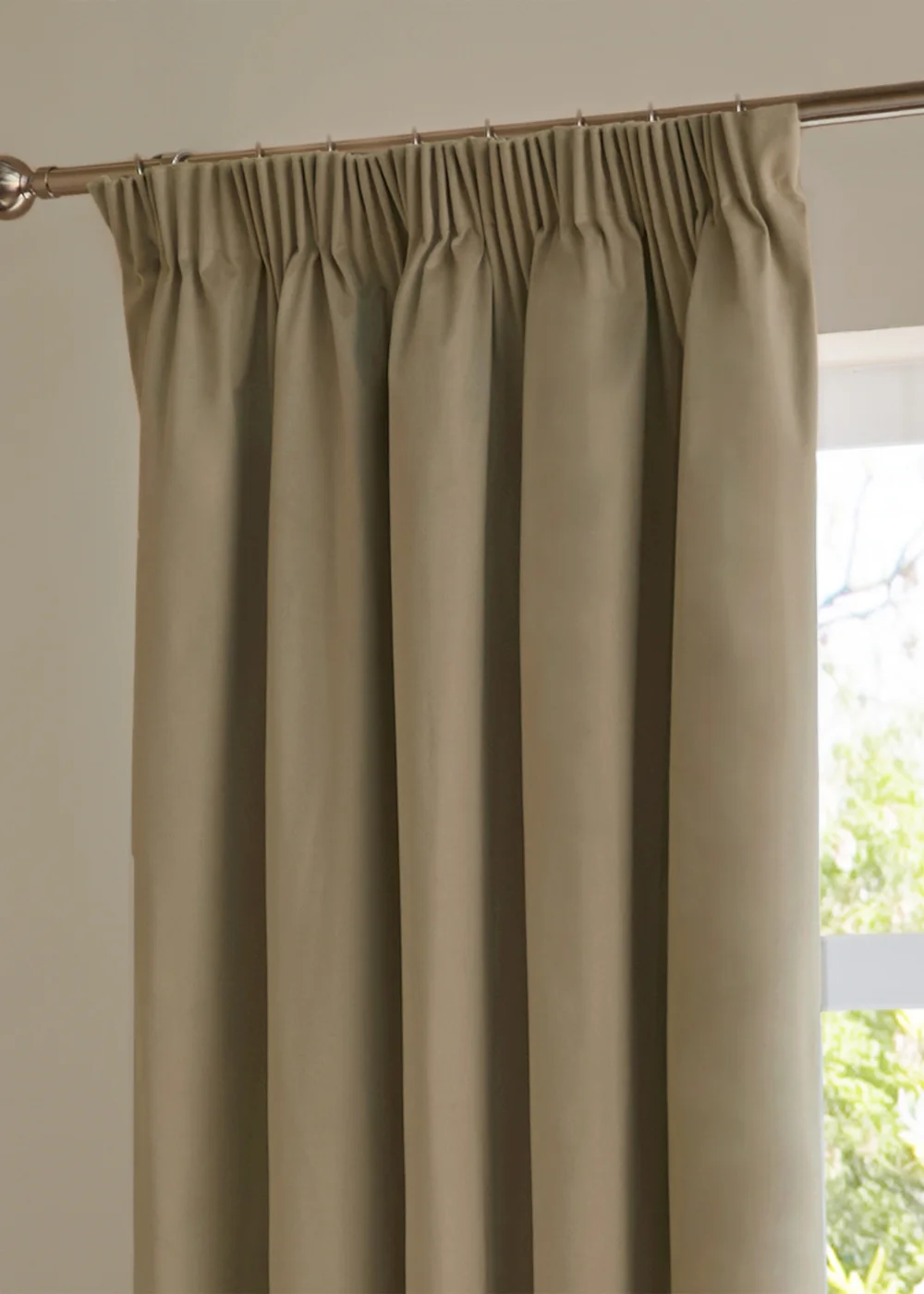 Furn The Ultimate Velvet Blackout Pencil Pleat Curtain Pair Mocha - 46W X 54D (117x137cm Image 5