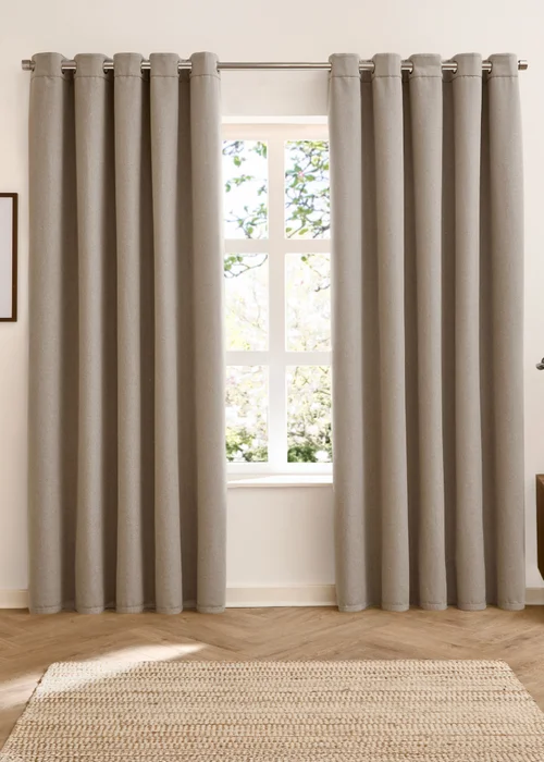 Furn Verso Reversible Suede-look Blackout Eyelet Curtain Pair Petrol - 46W X 54D (117x137cm Image 4