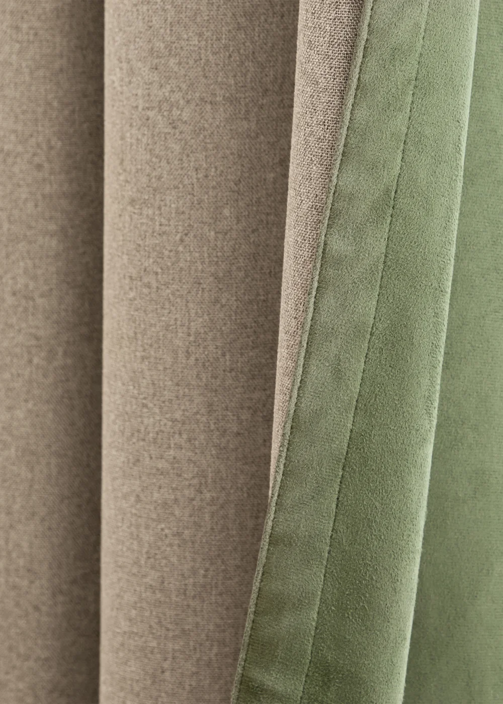 Furn Verso Reversible Suede-look Blackout Eyelet Curtain Pair Green - 46W X 54D (117x137cm Image 5