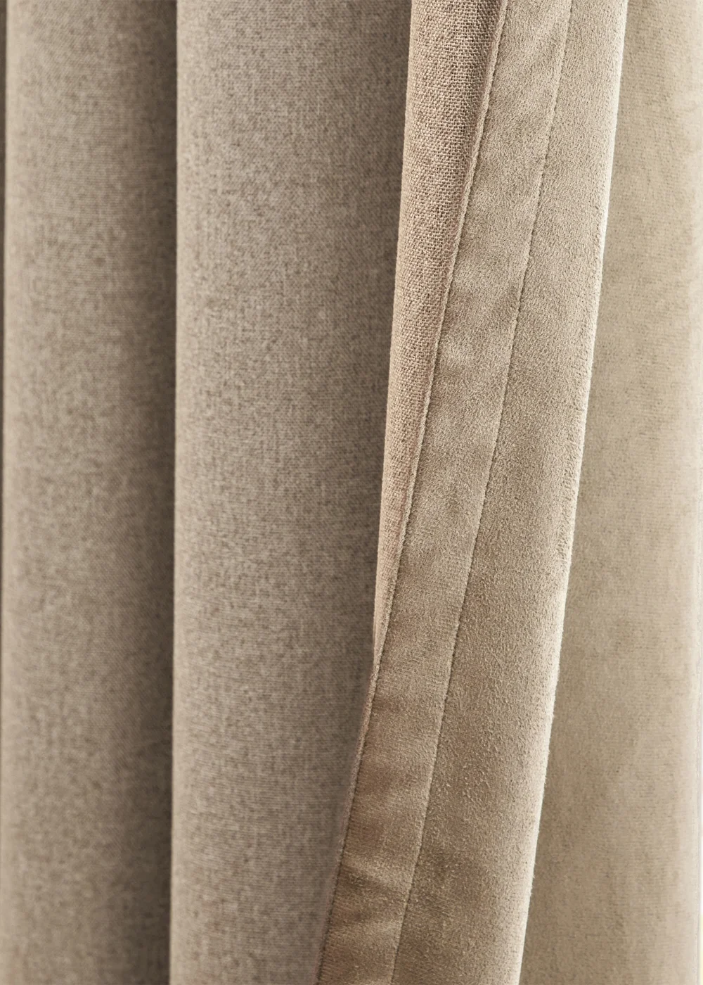 Furn Verso Reversible Suede-look Blackout Eyelet Curtain Pair Mocha - 46W X 54D (117x137cm Image 5