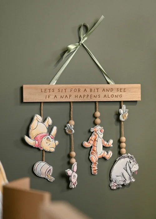 Disney Winnie The Pooh Hanging Plaque - One Size Image 1