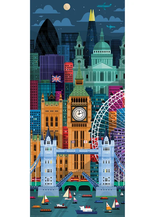 Fred London Multi-coloured Puzzle 1000pc - One Size Image 3