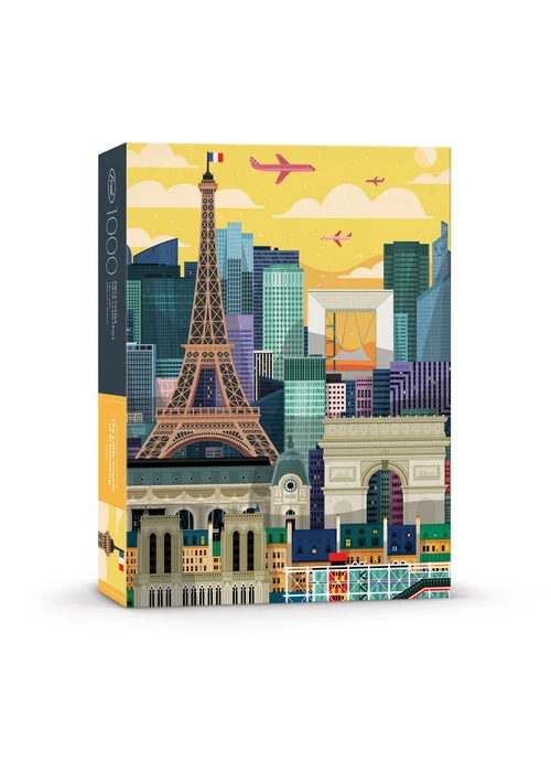 Fred Multi-coloured Paris Puzzle 1000pc - One Size Image 1