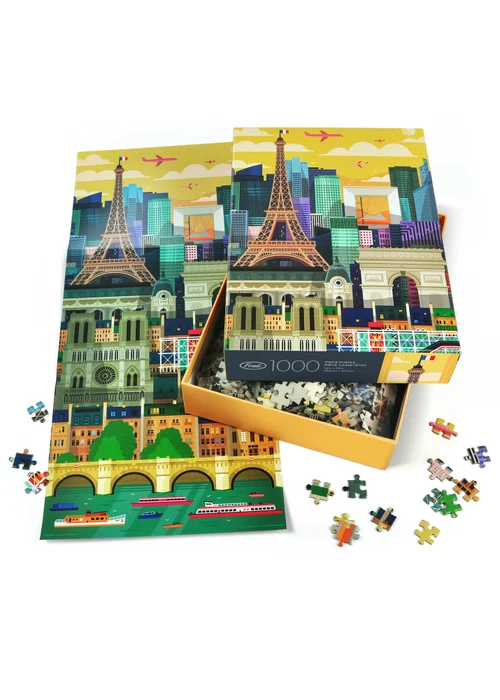 Fred Multi-coloured Paris Puzzle 1000pc - One Size Image 2