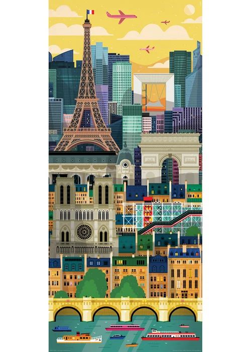 Fred Multi-coloured Paris Puzzle 1000pc - One Size Image 3