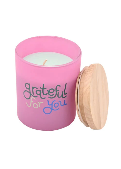 Raspberry Blossom Pink Fragranced Candle In A Pouch Grateful For You - One Size Image 3