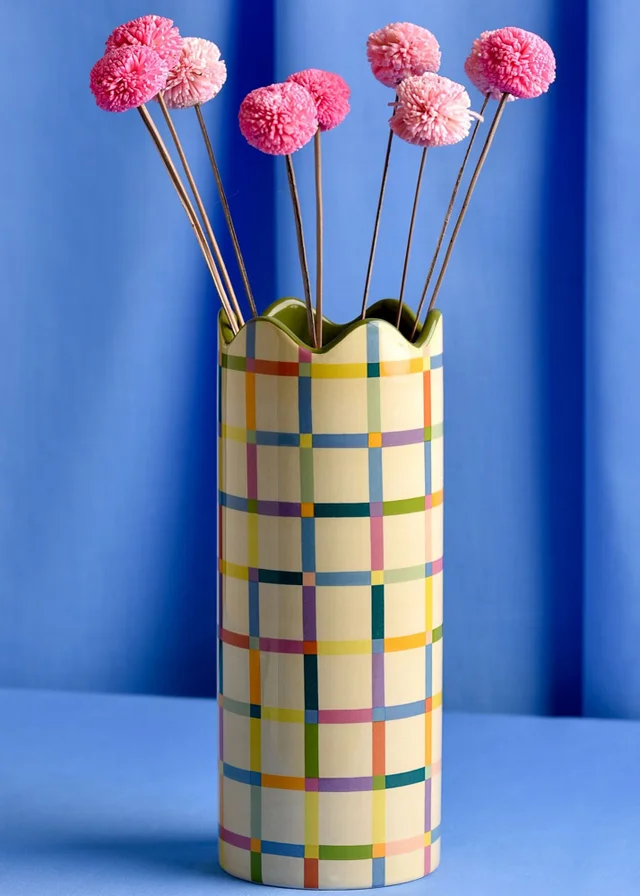 Raspberry Blossom Multi Coloured Vase