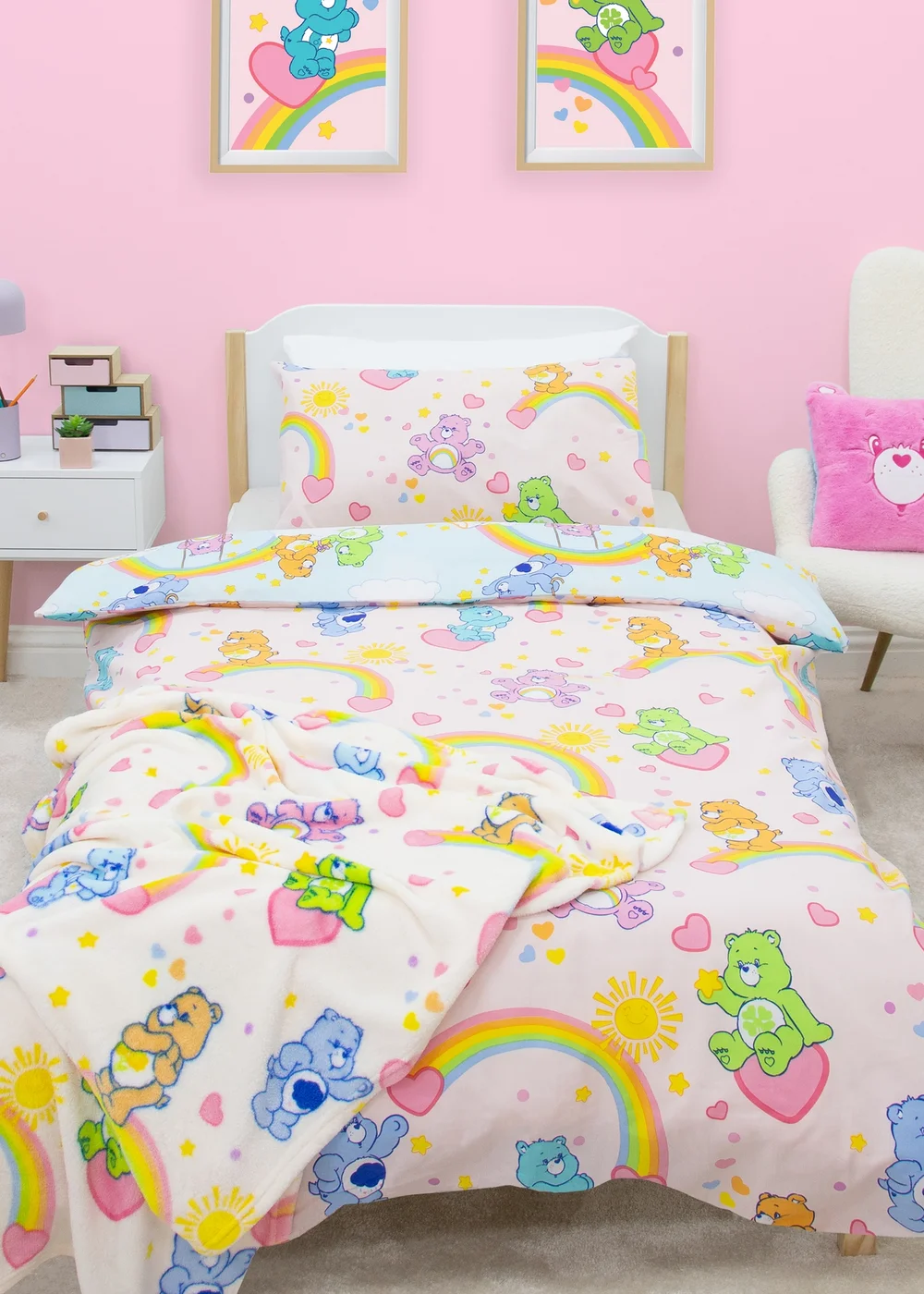 Care Bears Sunshine Multicolour Duvet Cover - Single Image 1