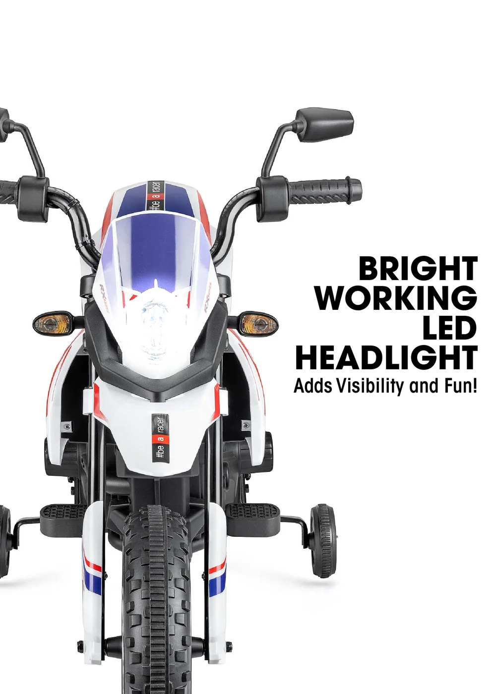 Xootz Aprilia Motorbike 12V Lithium White - One Size Image 4